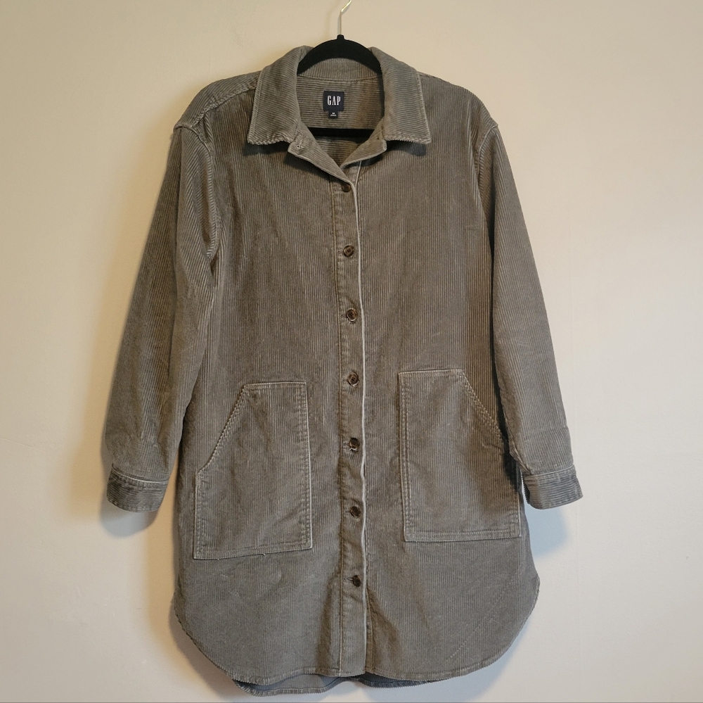 GAP Women's Utility Jacket Olive Green Corduroy Size Medium